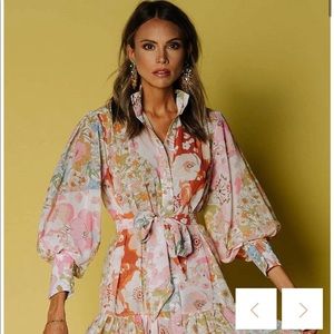 Clad & cloth forbidden garden mini dress